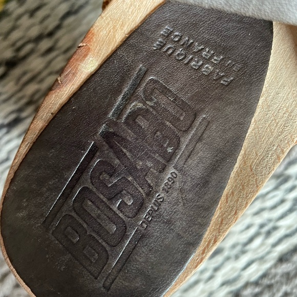 Bosabo France 🇫🇷 Gorgeous Handmade Leather Low Heel Wooden Soles - Size 8/8.5 - Picture 14 of 15